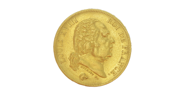 Monnaie, France, 40 Francs, Louis XVIII, Or, 1816, Bayonne (L), P14831