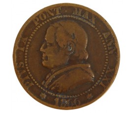 Monnaie, Etats Pontificaux, 1 soldo, Pie IX, Cuivre, 1866, Rome (R), P11285