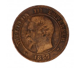 Monnaie, France , 2 centimes, Napoléon III, Bronze, 1857, Marseille (MA), P11289