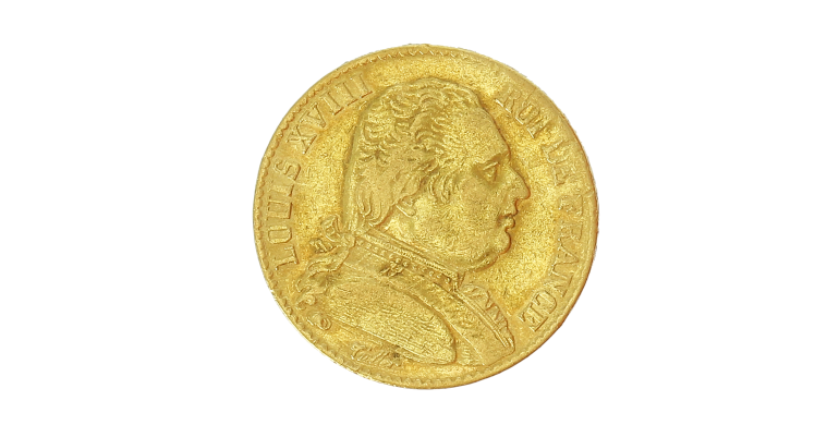 Monnaie, France, 20 Francs, Louis XVIII, Or, 1814, Paris (A),P14921