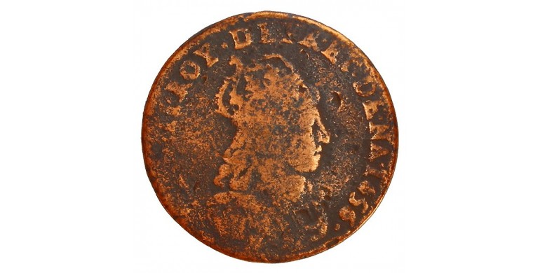 Monnaie, France , Liard au buste juvénile, Louis XIV, Cuivre, 1656, Meung sur Loire (E), P11304