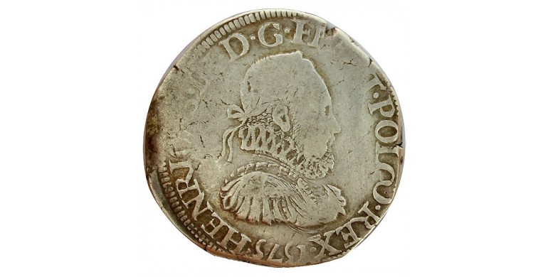 Monnaie, France , Teston, Henri III, Argent, 1575, Nantes (T), P11332