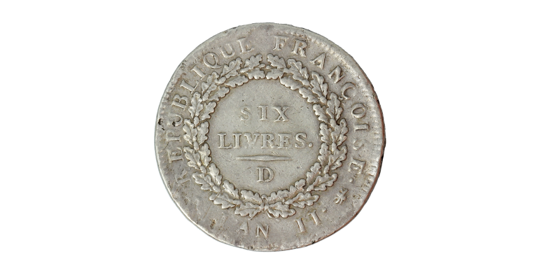 Monnaie, France, Ecu de 6 livres, Louis XVI, Argent, 1793, Lyon (D), P15087