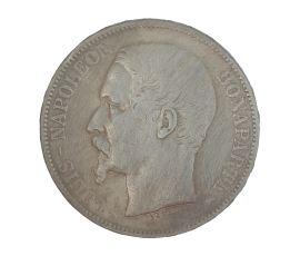 Monnaie, France, 5 Francs, Louis-Napoléon, Argent, 1852, Strasbourg (BB), P15185