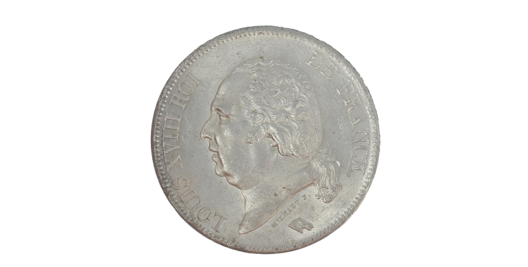 Monnaie, France, 5 Francs, Louis XVIII, Argent, 1824, Lille (W), P15202