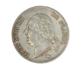 Monnaie, France, 5 Francs, Louis XVIII, Argent, 1823, Paris (A), P15226