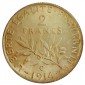 Monnaie, France , 2 francs Semeuse, IIIème République, Argent, 1914, Castelsarrasin ( C ), P11356