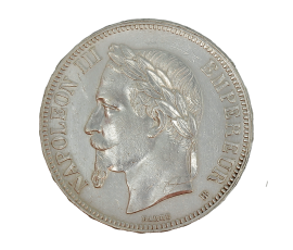 Monnaie, France, 5 Francs, Napoléon III, Argent, 1867, Strasbourg (BB), P15188