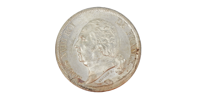 Monnaie, France, 5 Francs, Louis XVIII, Argent, 1824, Lille (W), P15194