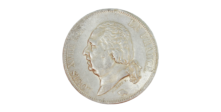 Monnaie, France, 5 Francs, Louis XVIII, Argent, 1823, Lille (W), P15204