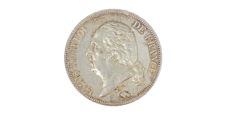 Monnaie, France, 5 Francs, Louis XVIII, Argent, 1824, Lille (W), P15208