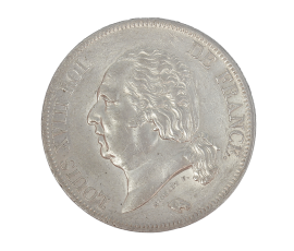 Monnaie, France, 5 Francs, Louis XVIII, Argent, 1824, Rouen (B), P15212