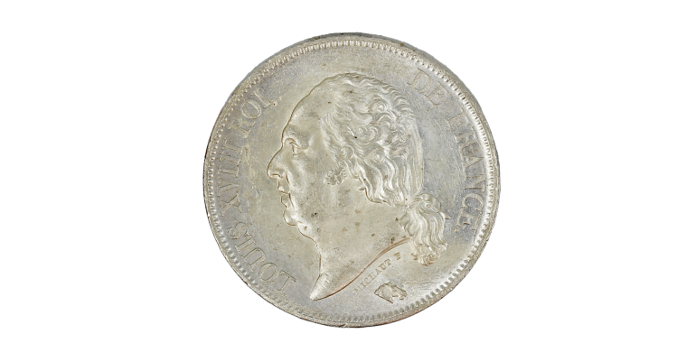 Monnaie, France, 5 Francs, Louis XVIII, Argent, 1822, Lille (W), P15222