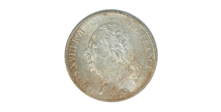 Monnaie, France, 5 Francs, Louis XVIII, Argent, 1824, Lille (W), P15224