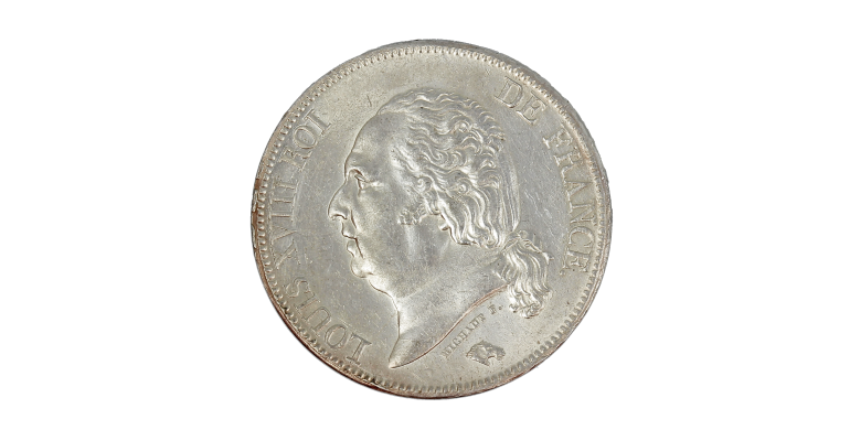 Monnaie, France, 5 Francs, Louis XVIII, Argent, 1824, Lille (W), P15233