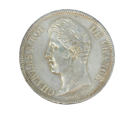 Monnaie, France, 5 Francs, Charles X, Argent, 1828, Bordeaux (K), P15239