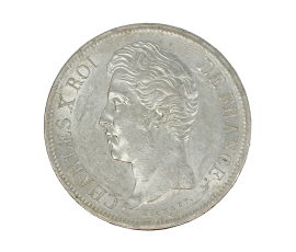 Monnaie, France, 5 Francs, Charles X, Argent, 1827, Toulouse (M), P15245