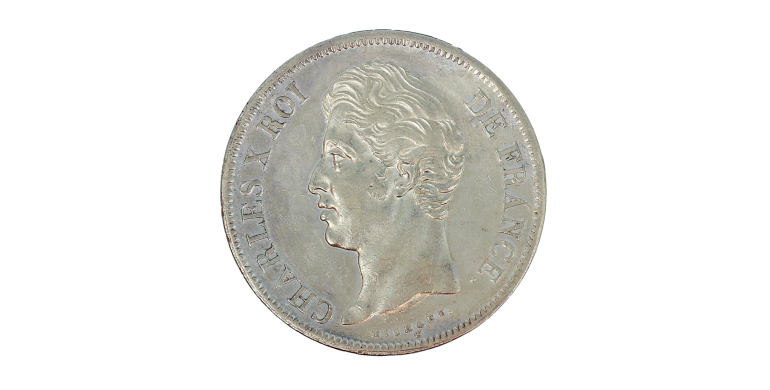 Monnaie, France, 5 Francs, Charles X, Argent, 1828, Lille (W), P15247