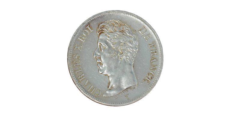Monnaie, France, 5 Francs, Charles X, Argent, 1826, La Rochelle (H), P15251