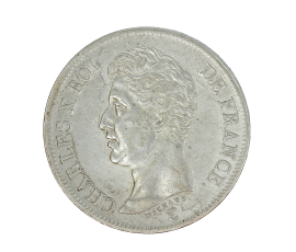 Monnaie, France, 5 Francs, Charles X, Argent, 1826, La Rochelle (H), P15256