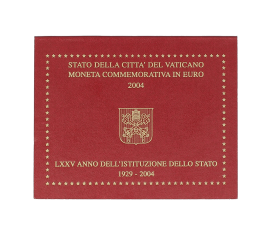 Vatican, 2 euro BU 75ème anniversaire de l'institution de l'Etat de la cité du Vatican, 2004, C10552
