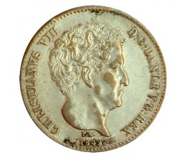 Monnaie, Danemark, 16 rigsbankskilling, Christian VIII, Argent, 1842, Copenhague, P11390