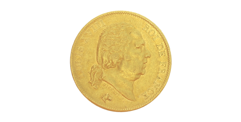 Monnaie, France, 40 Francs, Louis XVIII, Or, 1816, Bayonne (L), P15290