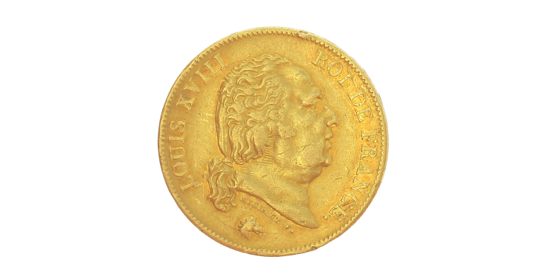 Monnaie, France, 40 Francs, Louis XVIII, Or, 1816, Bayonne (L), P15295