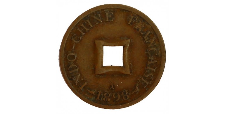 Monnaie, Colonies, 2 sapèque, Indochine, Bronze, 1898, Paris (A), P11394