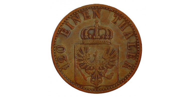 Monnaie, Prusse , 3 pfennig, Wilhelm I, Cuivre, 1867, Berlin (A), P11395