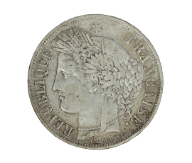Monnaie, France, 5 Francs, Cérès, IIème République, Argent, 1850, Strasbourg (BB), P15342