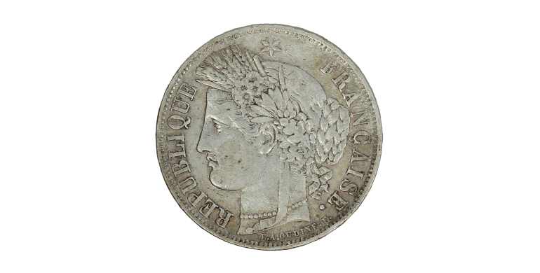Monnaie, France, 5 Francs, Cérès, IIème République, Argent, 1850, Strasbourg (BB), P15342