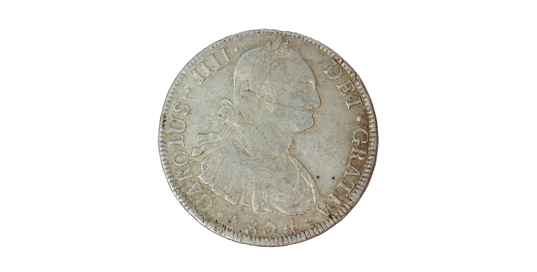 Monnaie, Colonie Espagnole - Bolivie, 8 REales, Charles IV, 1804, Argent, Potosi, P15343