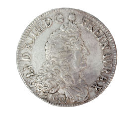 Monnaie, France, Ecu aux 8 L, Louis XIV, 1691, Argent, Lyon (D), P15371