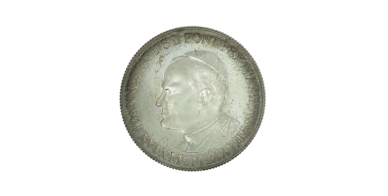 Médaille commémorative pour Jean Paul II, 1980, Argent, P15390