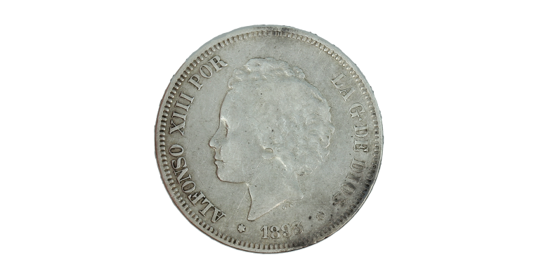 Monnaie, Espagne, 5 Pesetas, Alfonso XIII, Argent, 1893, P15403