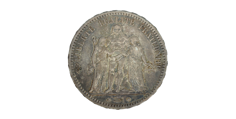 Monnaie, France, 5 Francs, Hercule, IIIème République, Argent, 1876, Paris (A), P15398