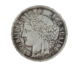 Monnaie, France, 5 Francs, Cérès, Gouvernement de défense national, 1870, Argent, Bordeaux (K), P15409