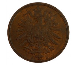 Monnaie, Allemagne , 2 pfennig, Wilhelm I, Cuivre, 1876, Franckfurt (C), P11401