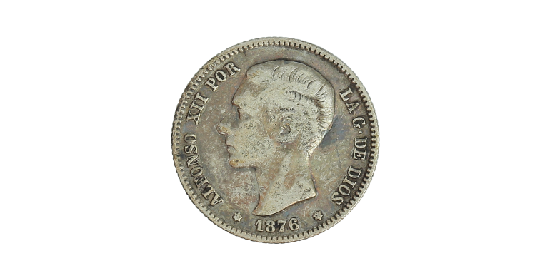 Monnaie, Espagne, 1 Peseta, Alfonso XIII, 1876, Argent, Madrid (M), P15434