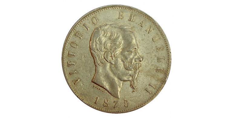 Monnaie, Italie , 5 lire, Victor Emmanuel II, Argent, 1873, Milan (M), P11409