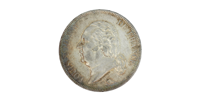 Monnaie, France, 5 Francs, Louis XVIII, Argent, 1824, Lille (W), P15199