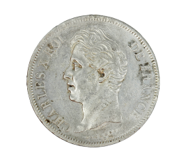 Monnaie, France, 5 Francs, Charles X, Argent, 1827, Rouen (B), P15241