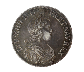 Monnaie, France, Ecu A la mèche courte, Louis XIV, 1644, Argent, Paris (A), P15369