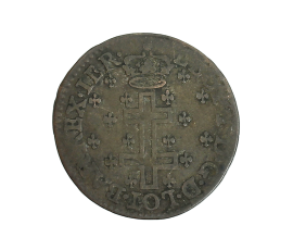 Monnaie, Lorraine, Sol ou pièce de 12 deniers, Léopold Ier, Argent, 1726, Nancy, P15394