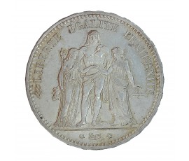 Monnaie, France, 5 Francs, Hercule, IIIème République, Argent, 1875, Bordeaux (K), P15296