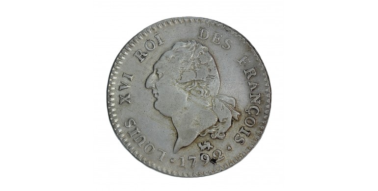 Monnaie, France, 30 sols, Louis XVI, Argent, 1792, Paris (A), P15387