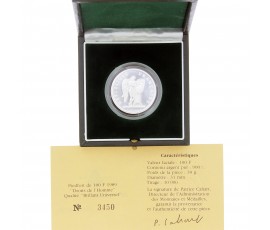 Monnaie de Paris, Piedfort de 100 Francs BE Droits de l'Homme, Argent, 1989, Pessac, P15696