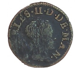 Monnaie, Arches Et Charleville, Denier tournois, Charles II de Gonzague, Cuivre, 1653, Charleville, P11438