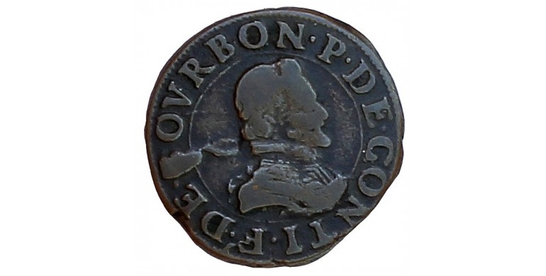Monnaie, Château-Regnault, Double tournois, François de Bourbon-Conti, Cuivre, N.d., Château-Regnault, P11439